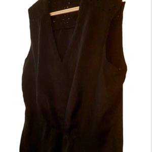 🖤 Black Airy Back Tank Blouse